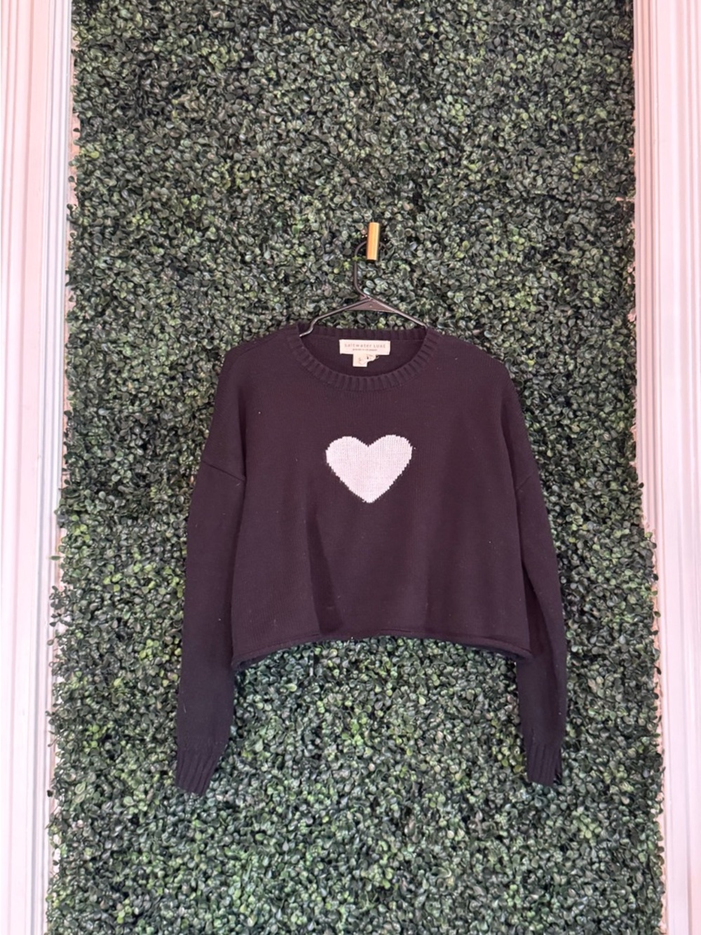 saltwater LUXE Black Knit Crewneck Sweater